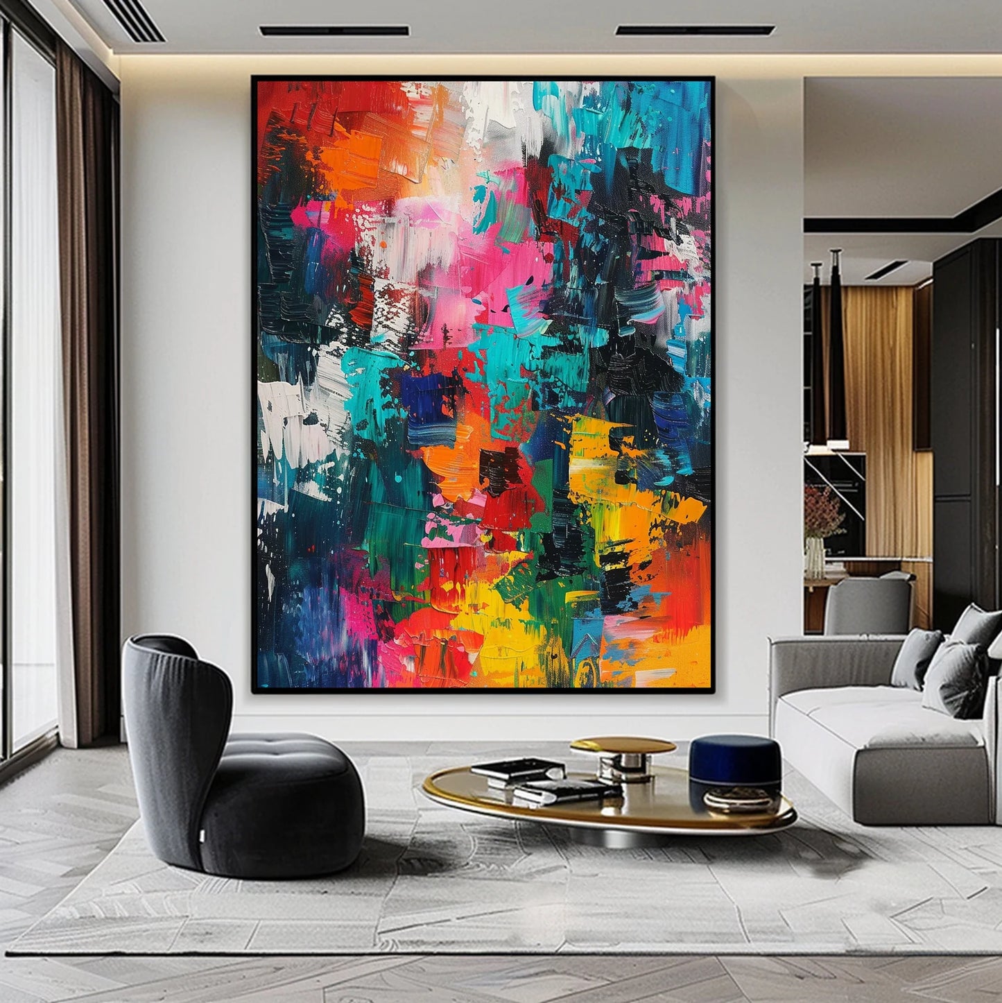 Abstract Painting, Digital Download, Large Abstract Print, Abstract Wall Art, Colorful Wall Art, Abstract Art Print, Modern Painting