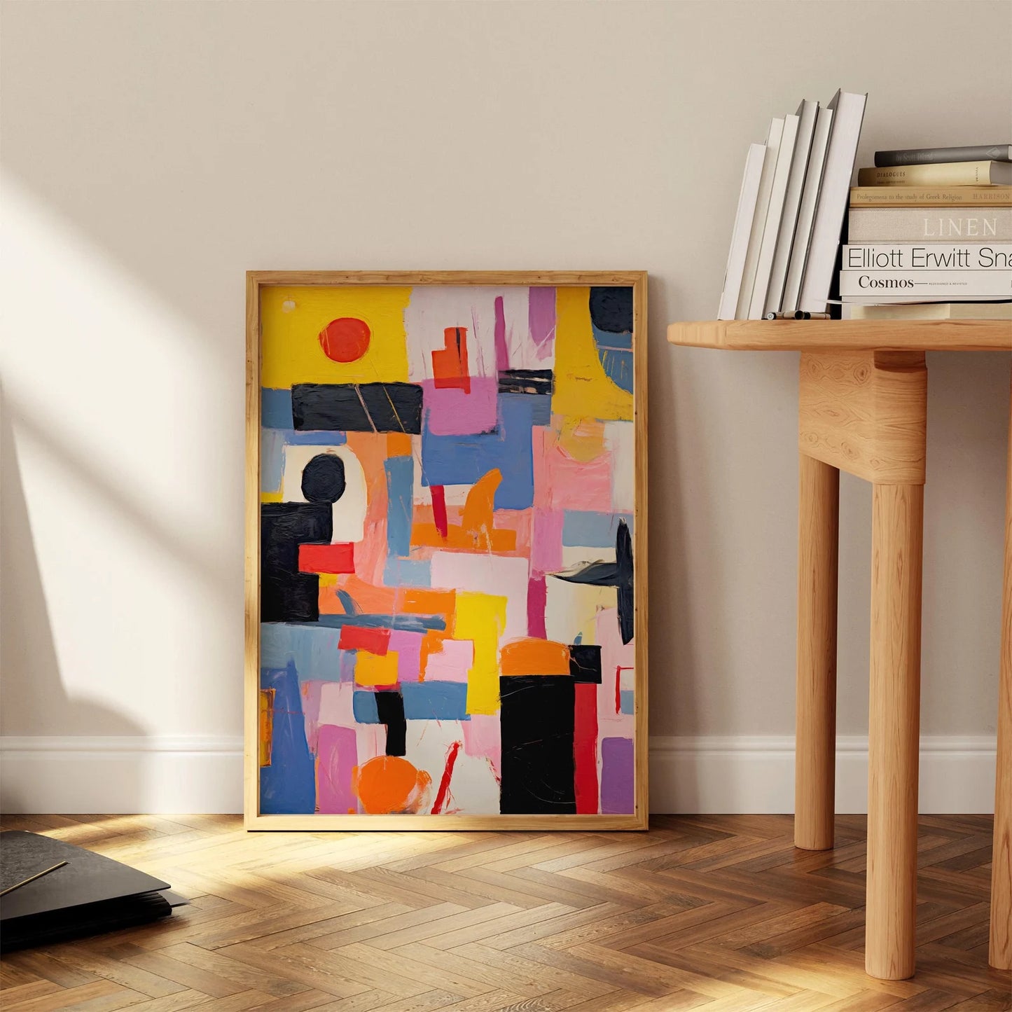 Large Abstract Art Print: Bold Multicolored Wall Decor (Digital Download)